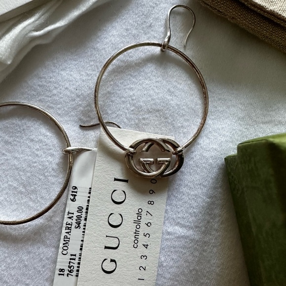Gucci .925 Sterling Silver hoops NWT - Picture 4 of 10